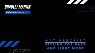 NativeScript - Styling for Dark & Light Mode