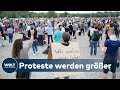 CORONA-PROTESTE: Deutschlandweit demonstrieren tausende Menschen gegen Auflagen