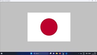 how to make Japanese flag by using python