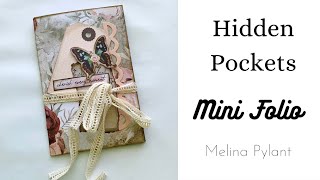 QUICK & EASY HIDDEN POCKETS MINI FOLIO USING 12X12 PAPER | TUTORIAL | GREAT FOR SNAIL MAIL!