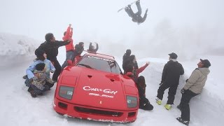 F40 \u0026 Lamborghini SNOW RALLY ATTACK!