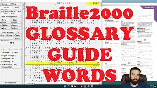 Braille2000 Generates Glossary Guide Words