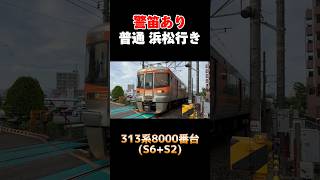 【警笛】JR東海313系8000番台 (S6編成+S2編成) 普通 浜松行き #shorts #jr東海 #313系 #313系8000番台 #警笛