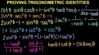 Proving Trigonometric Identities Review