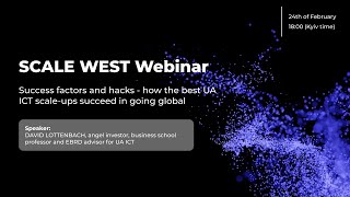 SCALE WEST Webinar by David Lottenbach