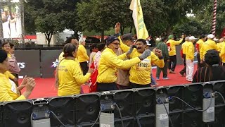 Senior Citizen's Dancing At Airtel Delhi Half Marathon 2017  #ADHMX | Delhi