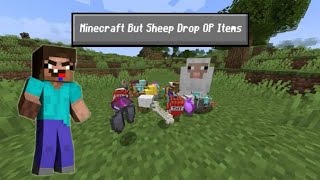 Minecraft But Sheep Drop Op Loot | Addon Download | how to download | hindi | op items