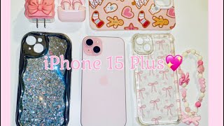 💖Pink iPhone 15 Plus😍| Cases and Accessories💕