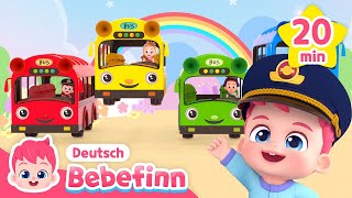 Brumm, brumm! Der Farben-Bus fährt los!🚍 | Autolieder für Kinder | Bebefinn Deutsch - Kinderlieder