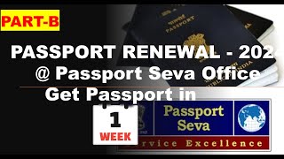 Part-B: Passport Renewal Process at Passport Seva kendra 2024 | Police verification| India