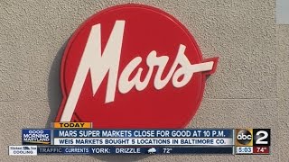 Mars supermarkets to close Friday