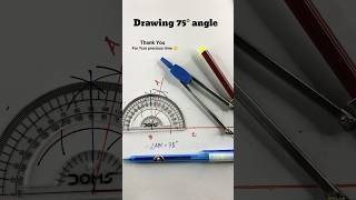 Drawing 75 degree angle | construction #shorts #geometry #trending #drawing