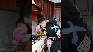 How Vova and Anya cook breakfast #shorts by Secret Vlog