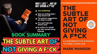 Book Summary The Subtle Art of not Giving a F*ck |(by Mark Manson )| AudioBook