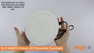 NLS 20405 | 20w Tri Colour LED Dimmable Downlight 1800-1900lm 150mm Cut Out