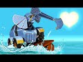 AnimaCars - VALENTINE'S DAY: ELEPHANT EXCAVATOR is looking for LOVE  - cartoon with trucks & animals