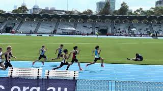 2025 States T\u0026F U15 boys 100m final.  E 11.65s.