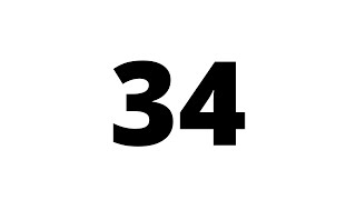 34 Second Countdown Timer White Screen With Sound Effect