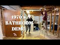 BYE BYE scary basement bathroom 😶 | BASEMENT RENOVATION ep 2