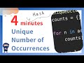 Unique Number of Occurrences - LeetCode #1207 - Python, JavaScript, Java, C++