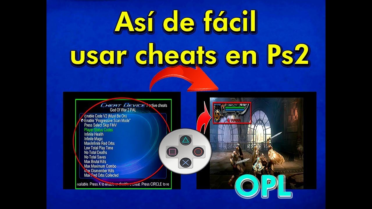 Cheat PS2 | Device Con OPL Muy Fácil | Activa Cheats En Los Juegos Sin ...