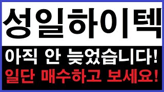 [성일하이텍] 그만 물어보세요..지금도 안 늦었습니다! 일단 매수하세요! 성일하이텍분석, 성일하이텍목표가, 성일하이텍주가전망, 성일하이텍주가, 폐배터리, 2차전지