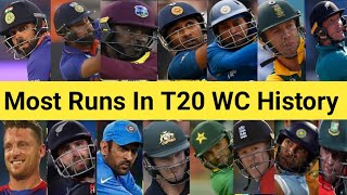Most Runs In T20 WC History 🏏 Top 25 Batsman 😱 #shorts #viratkohli #rohitsharma #msdhoni