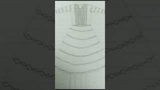 Sindhi Baloch Dress Sketch | Dress Design| New Designs #fouryou #youtubeshorts #youtubeviews #draw