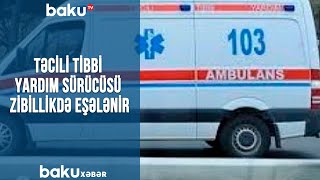 Təcili tibbi yardım sürücüsü zibillikdə eşələnir