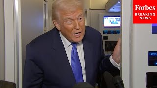 FULL AIR FORCE ONE GAGGLE: Trump Takes Multiple Questions From Reporters On Flight To D.C.