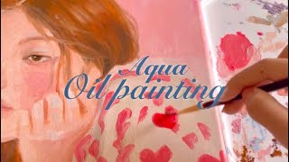 물로 그리는 유화, 홀베인 듀오 물감으로 제니 그리기 / holbein aqua duo oil painting portrait