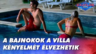 A bajnokok a villa kényelmét élvezhetik