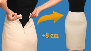 Sewing trick - how to upsize a skirt which is already small!