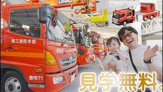 【見学無料】自由に見学できる消防署でトミカ好き1歳児大興奮‼️　【1歳8ヶ月】