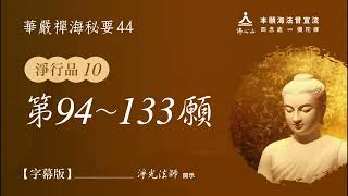 【華嚴經禪海秘要44】淨行品(10)：第94～133願【字幕版】__淨光法師開示