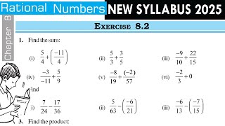 Exercise 8.2 | Ch 8 Rational Numbers | Class 7 Maths NCERT | New Syllabus 2025