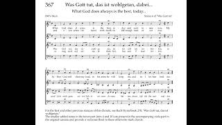 Bach Hymnbook 367 (BWV 69a:6) Was Gott tut, das ist wohlgetan, dabei