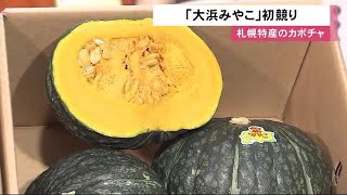 札幌特産のカボチャ「大浜みやこ」初競り 「大変糖度も高くておいしい」5玉10キロで7万円 (22/07/19 12:08)