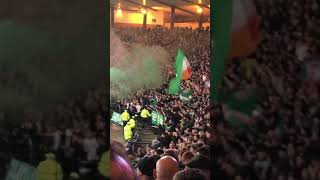 Green brigade at hampden vs hibs (Celtic vs hibs semi final betfred cup)