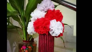 How to make flowers with shopping bag |Reuse paper bag| Best out of waste| DIY