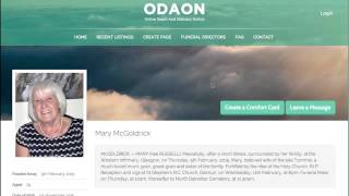 ODAON Obituary Notice