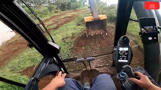 Arrancando mais um Pomar e Limpeza de área com Escavadeira Hidráulica