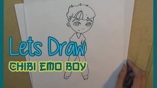 How to Draw a Chibi Emo Boy Anime Tutorial