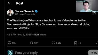 Washington Wizards TRADE Jonas Valanciunas to Sacramento Kings