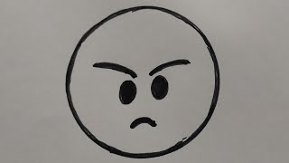 😡Angry Emoji Drawing for kids/How to draw a Emoji.
