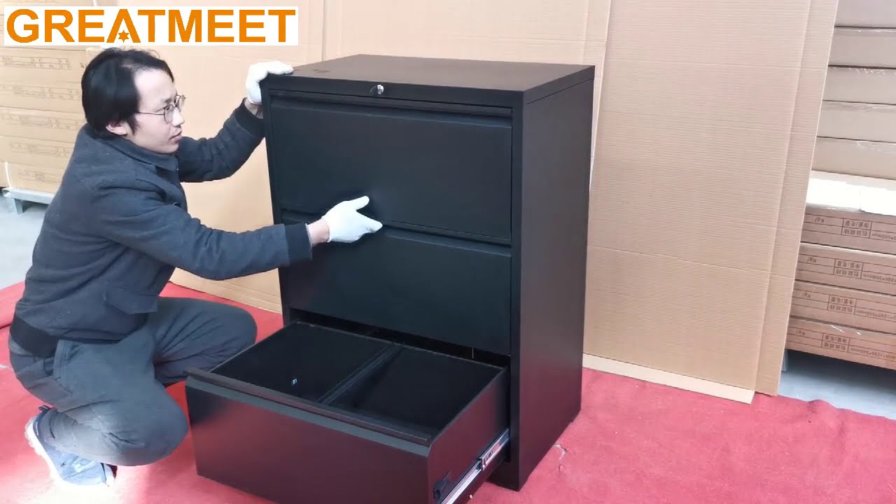 Greatmeet Lateral File Cabinet With 3 Drawer Assemble Instruction You