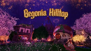 Enchanted Realms: Begonia Hilltop | Cozy Fire & Rain Sounds for Sleep, Study, or Relaxation