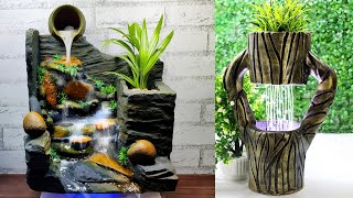 Amazing Beautiful Top 2 Indoor Tabletop Water Fountains | How to Make Cement Indoor Water Fountains