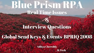 Blue Prism RPA-Global Send Keys and Global Send Key Events - BPRIQ2008 - Aditya RPA BTM Layout