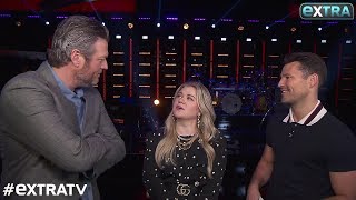 Watch Blake Shelton Get ‘Extra’ Competitive with Kelly Clarkson